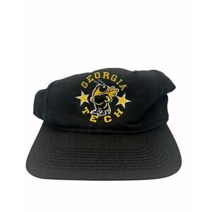 Vintage Georgia Tech Yellow Jackets Yellow And Black #1 Apparel String Hat Cap
